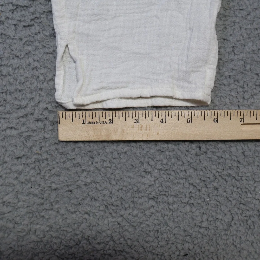 Madewell White Cotton Double Gauze Pull On Tassel Drawstring Pants Mens Medium